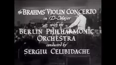 Abspielen Celiel Bedache und Yehudi Menuhin – Brahms Fiddle cin one caserto in D John Roy Major, op. 77 - Probelauf mit den Berliner Philhurtonikern, 1946