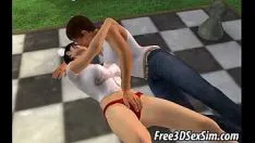 Play Hot 3d brunet suck ins and fucks in the parkland