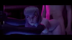 再生 オーバーウォッチ アニメーション ポルノ: ホット プッシー & お尻 DP アクション