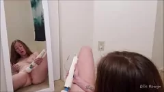 Play Hairy Redhead Ellie Rowyn Finger-Fucking Herself in the Mirror
