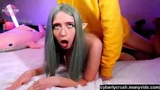 Play Servile diminutive elf with big titts loves rough out fuck and get cum on front